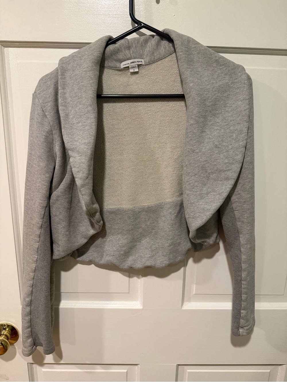 James Perse Grey Women’s Bolero Sweatshirt Cardigan Medium